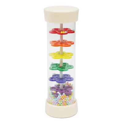 Rainstick Rainmaker Montessori Baby Rain Stick Rainbow Hourglass Rainstick Infant Musical Toy Gifts for Easter Basket Stuffers