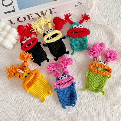 Crochet Animal Key Case Knitted Key Holder Handmade Key Ring Knitted Key Cover,Key Bag Cute Key Holder