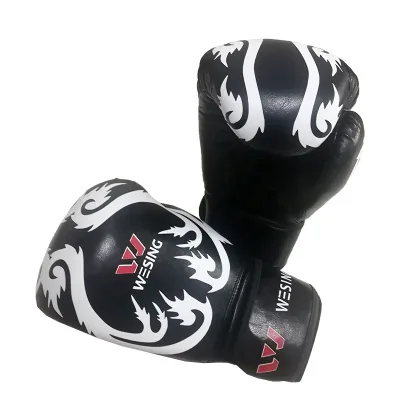 Cheaper Price Cowhide Leather Boxing Gloves 12oz 8oz 16oz for Sale Printed logo