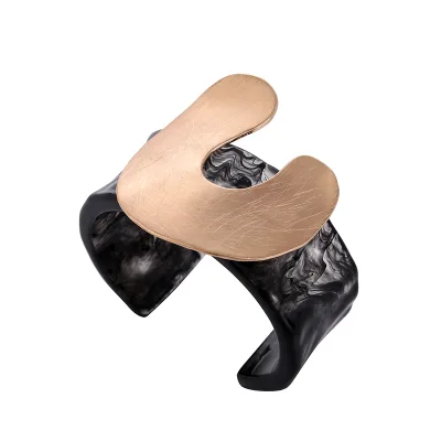 TongLing European Exaggerated Resin Bangle Vintage Cuff Bangle for Women Girl Gift