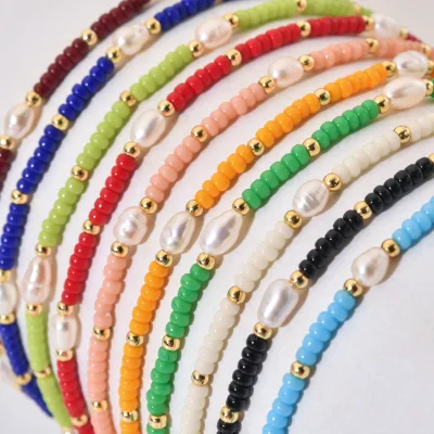 Kinser Basic Style Vintage Pearl Beaded Bracelet for Women Miyuki Round Glassbeads Seed Beads Bracelets