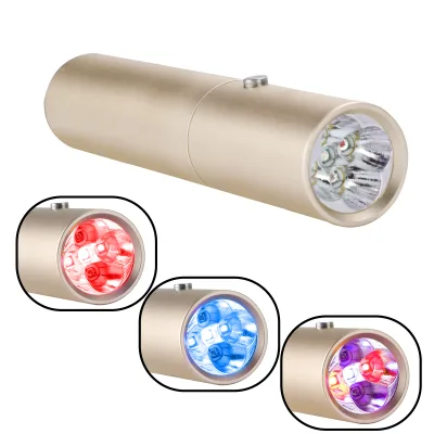 Kinreen 5 Wavelength Mericans 960nm Pulse Blue Dual Led Red Light Therapy Flashlight Pen Torch