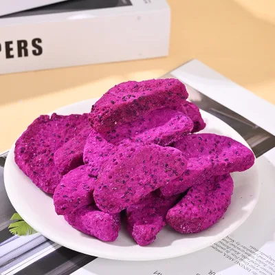 Manufacturer Direct Wholesales Sweet Taste Freeze-Dried Dragon Fruit Crisps Bulk Casual Internet Celebrity Snacks FD Drying