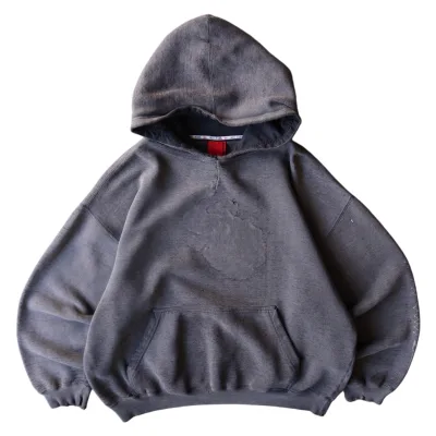 High Quality Oversize Acid Wash Hoodie for Men 500 Gsm 100% Cotton Sun Fade with Lined Collar High Solid Dye Heavy Comfortable