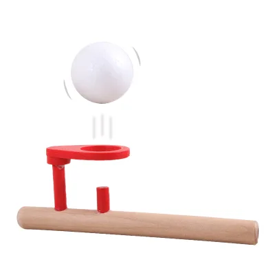 Wholesale Kidpik Direct Supply Floating Blowing Ball Tube Toy Wooden Pipe Toy Baby Kids Blowing Ball Balance Training Blow Ball