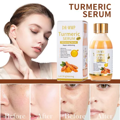 Multi Formula Turmeric Whitening Serum Vitamin C Hyaluronic Serum for Dark Spot Brightening Skincare Wholesale Bulk Sourcing