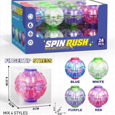 Smooth-Rotating Pressure-Reducing Plastic Squeeze Ball Puzzle Toy Stress Relief Brain Engagement Elastic Gyro Hands-On Fun