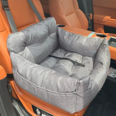 BunnyHi PET045 Customized LOGO Pet Car Seat Booster Bed Dog Car Seat Bed with Safety Buckle Luxury Dog Beds Pet Car Seat