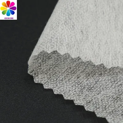 Super Water Jet Woven Adhesive Breathable Adhesive Lining Cloth 100 Polyester Double DOT Coated Fusible Woven Interlining
