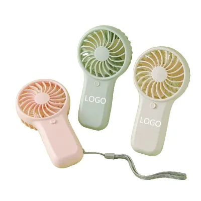 Wholesale Custom Logo LED Blade Text Plastic Electronic Fan Summer Wedding Event Favors Gift Souvenir Rechargeable Battery