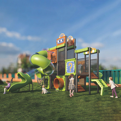 Play Ground Children Play Outdoor Amus Equip Park Slide