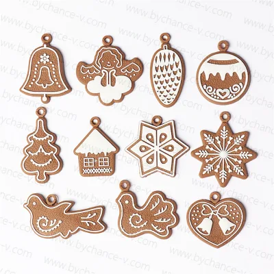 Classic Traditional Christmas Pendant Ornaments Cookies Gingerbread Man Hanging Danglers Wholesale Holiday Home Supplies