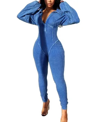 Baddie Mineral Washed Corset Jumpsuit