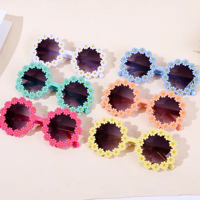 Kids Little Flower Sunglasses Children Daisy Sun Glasses Girls Baby Shades Glasses Outdoor Sun Protection Eyewear