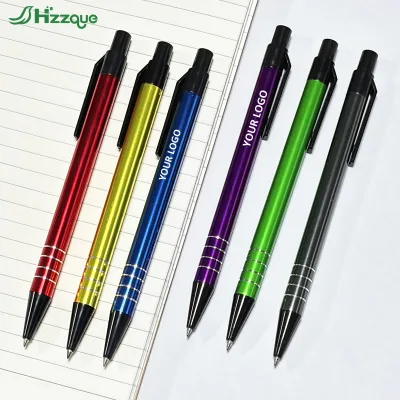 Promotion Custom Logo Metal Pen Multicolor Gel Pens Excellent for Advertising 0.5mm Writing Width Hzzque ZQ7281 14.2cm