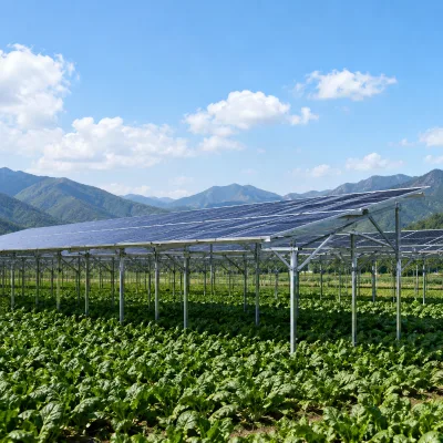 Pre-Assembled Aluminum & Stainless Steel Solar Farm Support for Efficient Land Use Agrivoltaics Mounting System 25-Year Lifespan