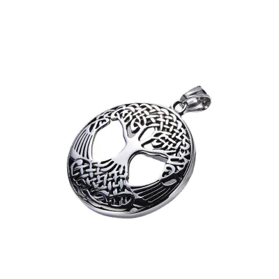 Hot Sale Good Price Stainless Steel Retro Viking Jewelry Life Tree Element Men Chains with Pendant for Men