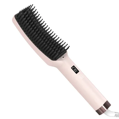 Best-selling Korean-style Hair Essence for Hair Growth and Straightening Hair Brush with LED Temperature Display Screen