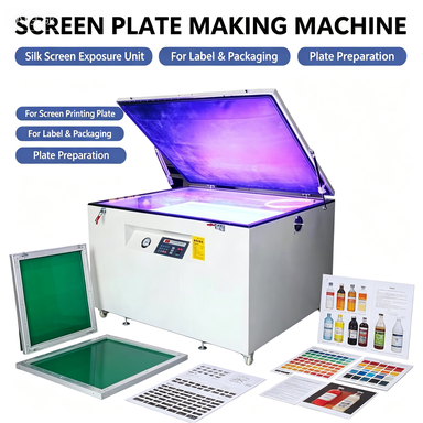 Semi-Automatic Mobile LED Exposure Machine Heavy Duty Aluminum Alloy Steel Vacuum Frame 380V 3KW for Screen Printing