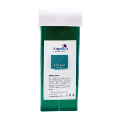 OEM Wholesale Natural Azulene Wax Cartridge 100ml Roll on Soft Wax Roller for Depilatory Skin Care