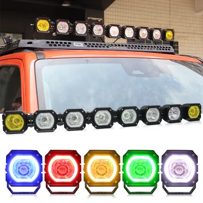 APP Control Car Roof Top 48inch Single Row Curved Led Light bar Led Offroad UTV Barra Led Spliceable Modular Led Light Bars
