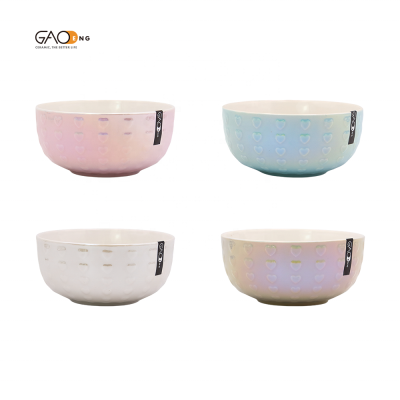High Quality Custom Ceramic Bowl With Pearl Glazed Promotional Ceramic Bowl