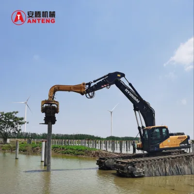 Excavator Mounted Vibro Hammer for Piling Sheet Tube H I Beam Larsen Piles