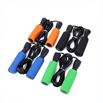 Foam Bearing Steel Wire PVC Children's Adjustable Jump Rope-Customizable Fitness Exercise Equipment for Body-Shaping Workouts