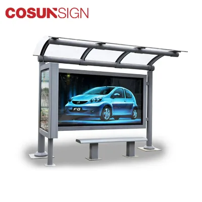 Outdoor Advertising Solar Bus Shelter, Solar Bus Stop Shelter Prices