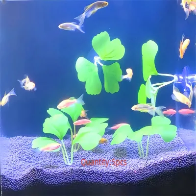 Aquarium Decor Suction Cup Mounts Guppy Resting Spawning Simulation Eucalyptus Leaves Money Leaves Green Plants Decorative