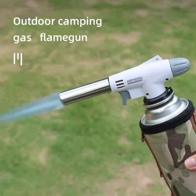 Jukaiwtec GL02 Electronic Lighter with Adjustable Flame ABS & Plastic Handle High Temperature for Camping & BBQ Outdoor Use