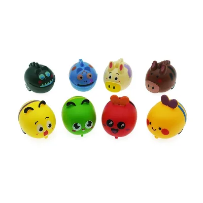 Cute  Plastic Car Toy Cartoon Animals Pull Back Car 8 Models Mixed for Capsule