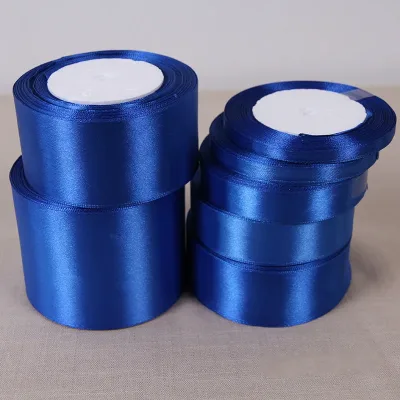 6mm-50mm Royal Blue Fashion Polyester Satin Ribbons for Christmas Wedding Birthday & Party Decorations & Gift Wrapping