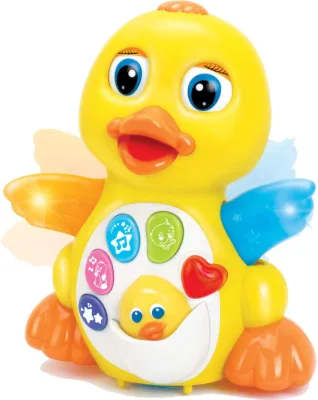 Baby Musical Toy Dancing Walking Yellow Duck Baby Toy with Music and LED Lights, Infant Light up Toys
