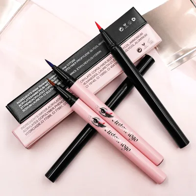Wholesale Vegan Made Eye Liner Waterproof Eyeliner Pencil Custom logo High Pigment Eyeliner Pen Black Nude Color Pen