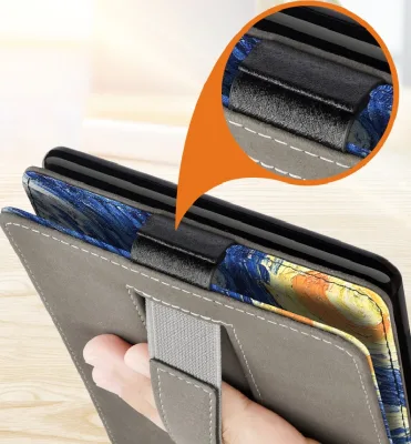 Multi-Angle Stand PU Leather Cover with Hand Strap Card Pocket for Kindle Paperwhite 11th Gen M2L3EK 2021 6.8inch