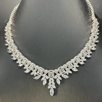 African Two Layers Cubic Pave 4pcs Jewelry Set Saudi Arabia Cubic Zirconia Wedding Bridal Necklace Earrings Jewelry Sets