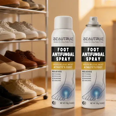 Private Brand Custom Design Athlete Foot Powder Spray Antifungal Ringworm Jock Itch Relief Fungus Body Skin Care Formula