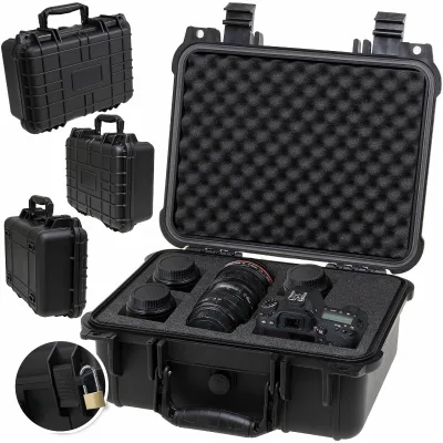 GD5023 Portable All Weather IP67 Waterproof Protective Hard Case Small Camera Case with Customizable Foam