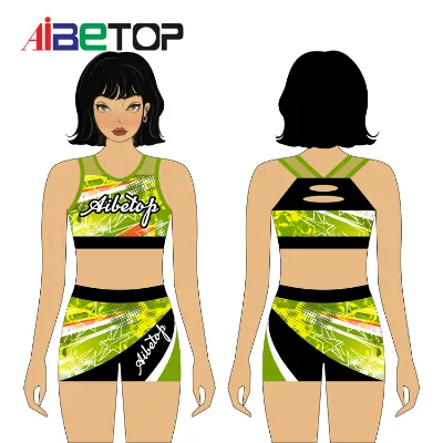 Women Sports Uniform Cheer Free Design Cheer Uniform Cheer Sports Bra and Shorts