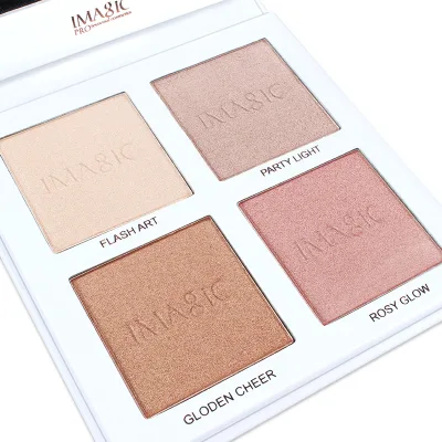 4 Colors Glitter Pearled Face Makeup Contour Blush Highlight Palette Custom