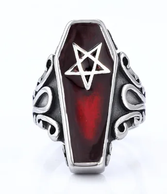 Horrible Ghost Halloween Gift Jewelry Fashion Trendy Popular Silver Stainless Steel Men's Mummy Ring