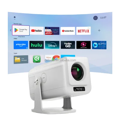 Hot Selling Smart Projector Quad Core Android 13 5G WiFi 6 LED 4K Full HD 1080P Home Theater with Built-in Speakers Portable