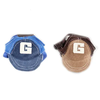 Direct Sale Corduroy Pet Fashion Baseball Hat Outdoor Accessories with Ear Holes for Dog and Cat Sun Protection