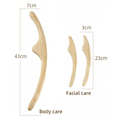 Guasha Wood Stick Massage Tool, Wood Massage Stick, Lymphatic Drainage Massager for Body Shaping, Gua Sha Tools for Back Leg