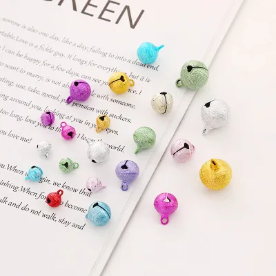 High Quality Copper Frosted Bells Colorful Party Christmas Small Bells Diy Pet Collar Accessories Pendant Bells