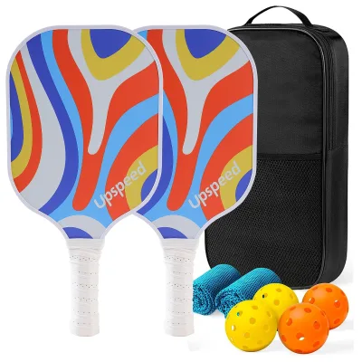 Glass Fiber Pickleball Racket Set Factory USAPA Certified Sports Training Pickleball 2 Rackets 4 Balls 2 Towels 1 Package