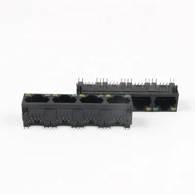 Network Application and Female Gender 1x4 Ports RJ45 Connector