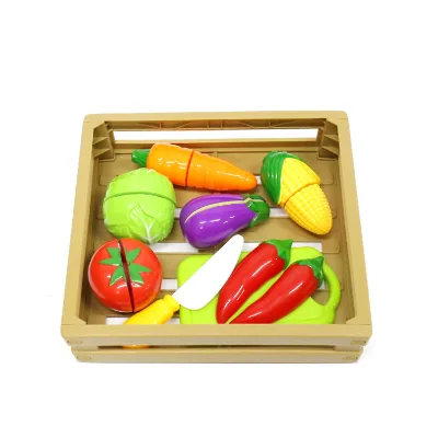 Kidewan Wholesale Children Role Play Food Game Kitchen Toys Simulation Cutting Vegetables Set for Baby