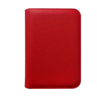 Wholesale 160-Pocket Trading Card Album with Side Loader Card Sleeves Square Leather Zip Binder for Magnetic Cards